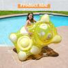SLOOSH 60″ Inflatable Gummy Bear Pool Floats – Fun Floaties Swimming Pool Float Toys Party Decorations, Beach Vacation Essentials Lounge Water Raft Cute Birthday Party Decor