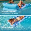 SLOOSH Adjustable Backrest Pool Floats – Tropical Leaves Pool Lounger Floaties Adults with Cup Holders, Inflatable Tanning Float Rafts Chair Beach Lake Lounge Floating Above Water Keep Cool (Pink)(Blue)
