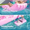 SLOOSH Inflatable Pool Floats Adult – Extreme Comfort Pool Lounge Chair with Detachable Cup Holder, Heavy Duty Lounger Floating Recliner Blow Up Floaties Water Floaty Lake Beach Tanning Float(Pink)