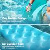 SLOOSH Inflatable Pool Floats Adult,2 Pack Pool Chairs with Cup Holders,Blow up Floats Chair,Hammock Noodle Mat for Relaxing Summer Water Fun Swimming Party Beach(Pure Blue Green)