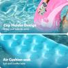SLOOSH Inflatable Pool Floats Adult,2 Pack Pool Chairs with Cup Holders,Blow up Floats Chair,Hammock Noodle Mat for Relaxing Summer Water Fun Swimming Party Beach(Pure Blue Pink)