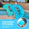 SLOOSH Inflatable Pool Floats Adult,2 Pack Pool Chairs with Cup Holders,Blow up Floats Chair,Hammock Noodle Mat for Relaxing Summer Water Fun Swimming Party Beach(Pure Blue Green)
