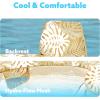 SLOOSH Inflatable Pool Floats Adult,Lounge Chair Adult with Plant Pattern,Floating Water Hammock,Blow up Pool Noodles Rafts for Relaxing Swimming Party Summer Water Beach Lake Fun(Champagne)