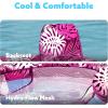 SLOOSH Inflatable Pool Floats Adult,Lounge Chair Adult with Plant Pattern,Floating Water Hammock,Blow up Pool Noodles Rafts for Relaxing Swimming Party Summer Water Beach Lake Fun(Pink)