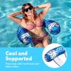 SLOOSH Inflatable Pool Floats Adult,Lounge Chair Adult with Plant Pattern,Floating Water Hammock,Blow up Pool Noodles Rafts for Relaxing Swimming Party Summer Water Beach Lake Fun(Blue)