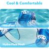 SLOOSH Inflatable Pool Floats Adult,Lounge Chair Adult with Plant Pattern,Floating Water Hammock,Blow up Pool Noodles Rafts for Relaxing Swimming Party Summer Water Beach Lake Fun(Blue)