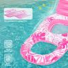 SLOOSH Inflatable Pool Floats Lounger Adult, Pool Float Lounge Raft Floaties Water Floating Recliner Chair with Cup Holders Foot Rest Swimming Floaty(Pink)
