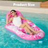 SLOOSH Inflatable Pool Floats Lounger Adult, Pool Float Lounge Raft Floaties Water Floating Recliner Chair with Cup Holders Foot Rest Swimming Floaty(Pink)