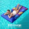 SLOOSH Inflatable Pool Floats Raft – XL Fabric Covered Pool Mat Lounger Floaties for Adults, Ultra Comfort Inflatable Water Float with Headrest for Beach Lake Swimming Pool Floating 68″X34″ (Pink)(Blue)