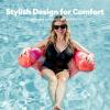 SLOOSH Inflatable Pool Noodle Chair, 3 Packs Pool Floats Noodle Sling Floatie, Swimming Party Floating Chair for Adult Party Summer Water Fun(Leaf)