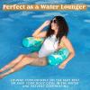 SLOOSH Inflatable Pool Noodle Chair, 3 Packs Pool Floats Noodle Sling Floatie, Swimming Party Floating Chair for Adult Party Summer Water Fun(Leaf and flower)