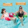 SLOOSH Inflatable Pool Noodle Chair, 3 Packs Pool Floats Noodle Sling Floatie, Swimming Party Floating Chair for Adult Party Summer Water Fun(Stripe)
