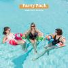 SLOOSH Inflatable Pool Noodle Chair, 3 Packs Pool Floats Noodle Sling Floatie, Swimming Party Floating Chair for Adult Party Summer Water Fun(Stripe)
