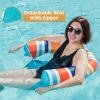 SLOOSH Inflatable Pool Noodle Chair, 3 Packs Pool Floats Noodle Sling Floatie, Swimming Party Floating Chair for Adult Party Summer Water Fun(Stripe)