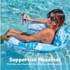SLOOSH Pool Floats Chairs Adult,2 Pack Floating Water Hammock Chair,Inflatable Lounge with headrest for Adults,Blow up Pool Noodles Floats for Swimming Party Summer Water Fun