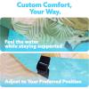 SLOOSH Pool Floats Chairs Adult,Inflatable Pool Lounge,Plant Pattern Floating Mat Hammock,Blow up Water Chairs Noodles rafts for Party Summer Water Beach Fun(Champagne leaves)