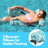 SLOOSH Pool Floats Chairs Adult,Inflatable Pool Lounge,Plant Pattern Floating Mat Hammock,Blow up Water Chairs Noodles rafts for Party Summer Water Beach Fun(Tropical leaves)