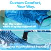 SLOOSH Pool Floats Chairs Adult,Inflatable Pool Lounge,Plant Pattern Floating Mat Hammock,Blow up Water Chairs Noodles rafts for Party Summer Water Beach Fun(Blue leaves)