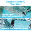 SLOOSH Pool Floats Chairs Adult,Inflatable Pool Lounge,Plant Pattern Floating Mat Hammock,Blow up Water Chairs Noodles rafts for Party Summer Water Beach Fun(Green leaves)