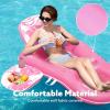 SLOOSH Pool Floats Lounger Adult, Fabric Pool Floaties Lounge Convertible 2-in-1 Floating Water Floaty with Cup Holders Adjustable Backrest Recliner for Pool Party(Pink)