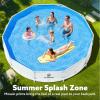 SLOOSH Round Above Ground Pool – 12ft x 30inch Outdoor Round Frame Above Ground Swimming Pool Set for Kids Adults with Filter Pump(10ft x 30inch)