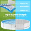 SLOOSH Round Above Ground Pool – 12ft x 30inch Outdoor Round Frame Above Ground Swimming Pool Set for Kids Adults with Filter Pump(10ft x 30inch)