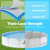 SLOOSH Round Above Ground Pool – 12ft x 30inch Outdoor Round Frame Above Ground Swimming Pool Set for Kids Adults with Filter Pump(12ft x 30inch)