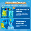Sloosh 2 Packs Bubble Gun Machine with Refill Solution, Automatic Bubble Maker Blower for Kids, Outdoors, Party, Easter, Summer, Easter Basket Stuffers, Birthday Gift