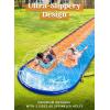 Sloosh 22.5FT Double Water Slides, Heavy Duty Lawn Slide with Sprinkler and 2 Inflatable Boards Backyard Yard Lawn Summer Outdoor Water Toy for Kids Adults(22.5FT)