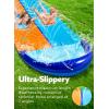 Sloosh 22.5FT Double Water Slides, Heavy Duty Lawn Slide with Sprinkler and 2 Inflatable Boards Backyard Yard Lawn Summer Outdoor Water Toy for Kids Adults(32.5FT)