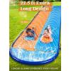 Sloosh 22.5FT Double Water Slides, Heavy Duty Lawn Slide with Sprinkler and 2 Inflatable Boards Backyard Yard Lawn Summer Outdoor Water Toy for Kids Adults(22.5FT)
