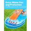 Sloosh 22.5FT Double Water Slides, Heavy Duty Lawn Slide with Sprinkler and 2 Inflatable Boards Backyard Yard Lawn Summer Outdoor Water Toy for Kids Adults(32.5FT)