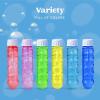 Sloosh 24 Pack 2oz Bubble Liquid Clear Bottle with Wand Set for Kids, Summer Bubble Fun Activity, Easter, and Assortment Party Favors(Whorl)