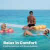 Sloosh 3 Pack 4-in-1 Inflatable Pool Floats – Water Hammock Lounges, Multi-Purpose Swimming Pool Accessories (Saddle, Lounge Chair, Drifter) for Pool, Lake, Outdoor, Beach(Cyan/Orange/Red)