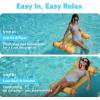 Sloosh 3 Pack 4-in-1 Inflatable Pool Floats – Water Hammock Lounges, Multi-Purpose Swimming Pool Accessories (Saddle, Lounge Chair, Drifter) for Pool, Lake, Outdoor, Beach(Cyan/Orange/Red)