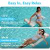 Sloosh 3 Pack 4-in-1 Inflatable Pool Floats – Water Hammock Lounges, Multi-Purpose Swimming Pool Accessories (Saddle, Lounge Chair, Drifter) for Pool, Lake, Outdoor, Beach(Orange/Red/Blue)
