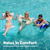 Sloosh 3 Pack Inflatable Pool Float Hammock, Water Lounges, Multi-Purpose Swimming Pool Accessories (Saddle, Lounge Chair, Hammock, Drifter), Lake, Outdoor, Beach(Dark Blue/Yellow/Orange)