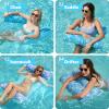 Sloosh 3 Pack Inflatable Pool Float Hammock, Water Lounges, Multi-Purpose Swimming Pool Accessories (Saddle, Lounge Chair, Hammock, Drifter), Lake, Outdoor, Beach(Cyan/Purple/Green)