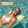 Sloosh 3 Pack Inflatable Pool Float Hammock, Water Lounges, Multi-Purpose Swimming Pool Accessories (Saddle, Lounge Chair, Hammock, Drifter), Lake, Outdoor, Beach(Dark Blue/Yellow/Orange)