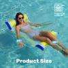 Sloosh 3 Pack Inflatable Pool Float Hammock, Water Lounges, Multi-Purpose Swimming Pool Accessories (Saddle, Lounge Chair, Hammock, Drifter), Lake, Outdoor, Beach(Dark Blue/Yellow/Orange)