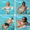 Sloosh 3 Pack Inflatable Pool Float Hammock, Water Lounges, Multi-Purpose Swimming Pool Accessories (Saddle, Lounge Chair, Hammock, Drifter), Lake, Outdoor, Beach(Dark Blue/Yellow/Orange)