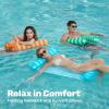 Sloosh 3 Pack Inflatable Pool Float Hammock, Water Lounges, Multi-Purpose Swimming Pool Accessories (Saddle, Lounge Chair, Hammock, Drifter), Lake, Outdoor, Beach(Orange/Green/Blue)