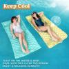 Sloosh 3 Pack Inflatable Pool Mat Swimming Pool Mattress Float Lounge with Headrest, Pool Float Air Mat for Adults 64×32 inch(Blue/Pink/Yellow)