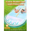 Sloosh 32.5ft Water Slide with 2 Inflatable Boards,Double Lane Lawn Water Slip Sprinkler Long Slides with for Kids Adults Backyard Summer Outdoor Toy