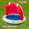 Sloosh Baby Pool Toddler Sprinkler, Crab Splash Pool with Canopy, Baby Wading Pool Inflatable Sprinkler for Learning, Children’s Water Pool Toys, Inflatable Kiddie Pool for Outdoor Summer Water