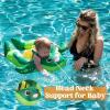 Sloosh Baby Swimming Floats with Removable Sun Canopy, Inflatable Baby Pool Float, Sea Turtle Design Infant Swim Float Ring Swimming Pool Accessories for Age 6-36 Months(Small)