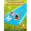 Sloosh Double Lane Water Slide,25ft x 6ft Heavy Duty Water Slip Lawn Slide with Sprinkler and 2 Inflatable Boards for Adult Kids Party Summer Yard Outdoor Play Activities