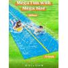 Sloosh Huge Water Slide, 30ft x 6ft Heavy Duty Lawn Water Slip with Built-in Sprinkler Slide and 2 Slip Inflatable Boards for Kids Adults Party Summer Yard Lawn Outdoor Play Activities