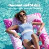 Sloosh Inflatable Pool Floats Adults – Large Pool Float Tanning Raft with Headrest, Keep Cool Above Water Swimming Pool Floaties Beach Lake Party Supplies(Pink)