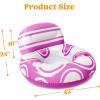Sloosh Inflatable Pool Floats Lounger – Pool Floaties Blow Up Air Sofa Floating Chair with Big Backrest, Heavy Duty River Tubes Summer Lake Beach Water Float Raft Floaty for Adults (Blue White)(Pink White)